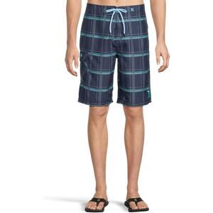 Hurley Men's 34 Obsidian Plaid Puerto Rico Boardshort Swimwear Surf Beach J5-5